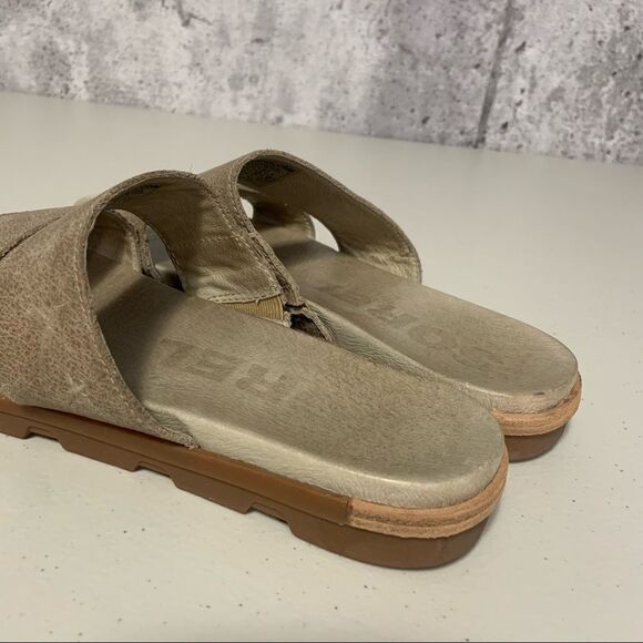 Sorel Torpeda Slide II Leather Sandals in Sahara Fossil - Picture 7 of 10